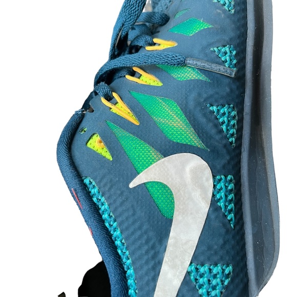 Nike Mens Free 5.0 642198-301 Blue Green Running Shoes Lace Up Low Top Size 10 - Picture 7 of 13